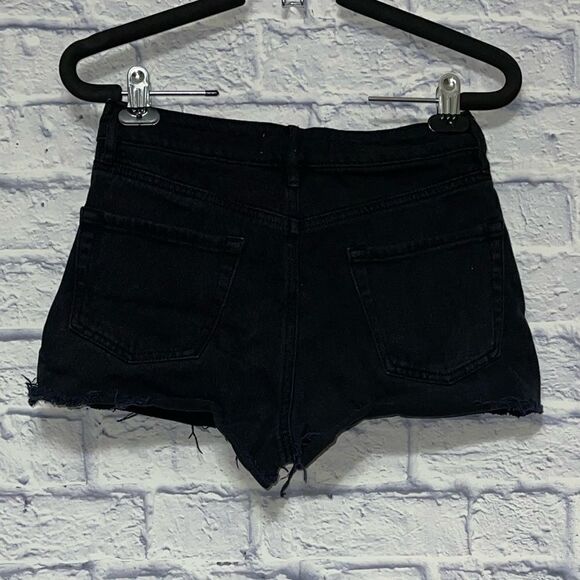 PacSun | High Rise Pyramid Black Denim Shorts - Picture 3 of 11
